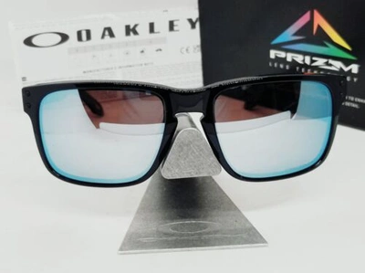 Pre-owned Oakley Men's Holbrook Sunglasses, Polished Black Prizm Black, 57mm In Blue