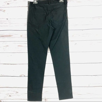Pre-owned Nicole Miller Artelier Leather Pants Black 8