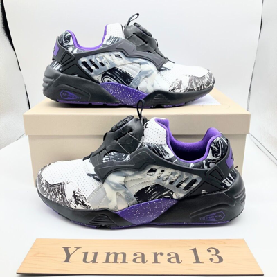Pre-owned Puma Atmos  Disc Blaze Suminagashi Purple Black 394416-01 Men's Size