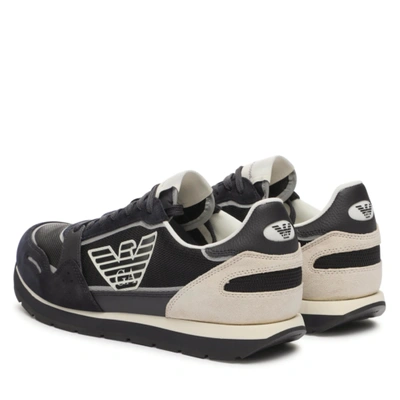 Pre-owned Emporio Armani Shoes Sneaker  Man Sz. Us 9,5 X4x537xn730 T409 Blu