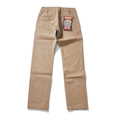 Pre-owned Samurai Jeans Sj42cp Heavy Selvedge Chino Pants Sulphur Dyeing One-washed 28-38 In Beige