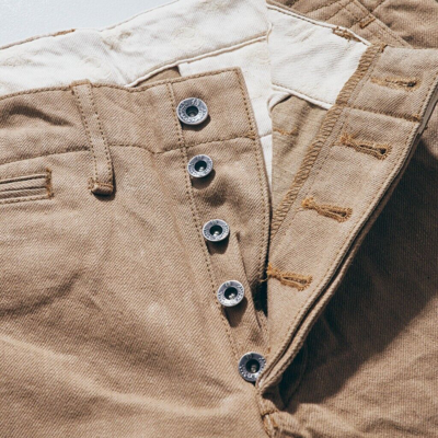 Pre-owned Samurai Jeans Sj42cp Heavy Selvedge Chino Pants Sulphur Dyeing One-washed 28-38 In Beige
