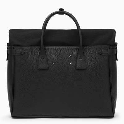 Shop Maison Margiela 5ac Daily Black Leather Handbag Men
