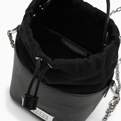Shop Maison Margiela Black Bucket Bag By 5ac In Leather And Canvas Men