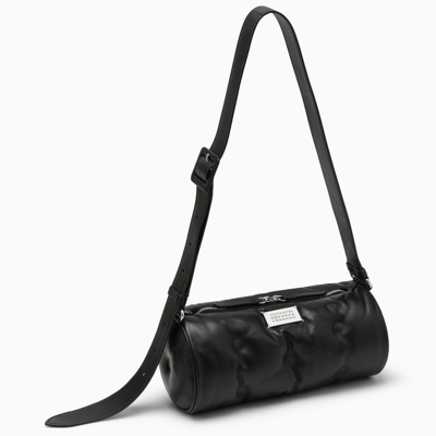 Shop Maison Margiela Black Leather Glam Slam Pillow Bag Women