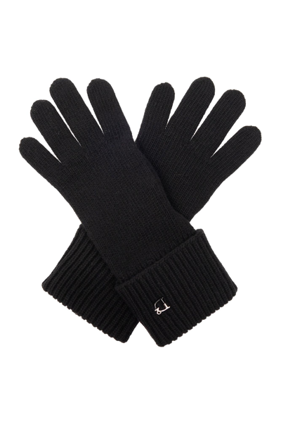 Shop Dsquared2 Gloves With Logo In Nero