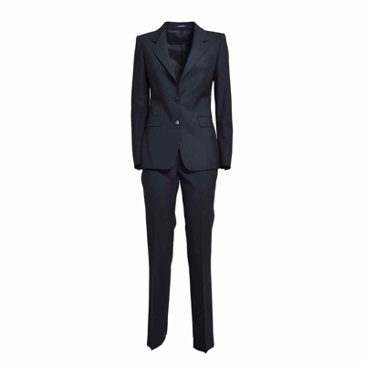 Shop Tagliatore Single-breasted Two-piece Suit Set In Nero
