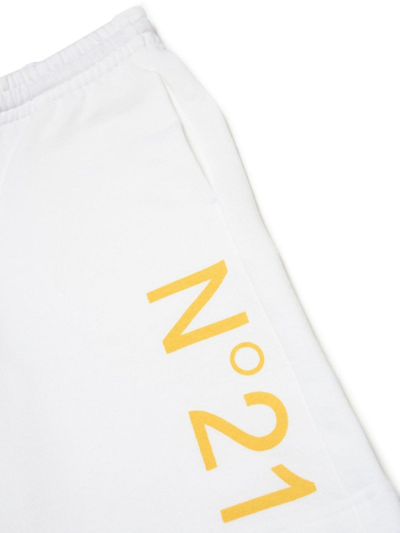 Shop N°21 White Cotton Shorts In Bianco