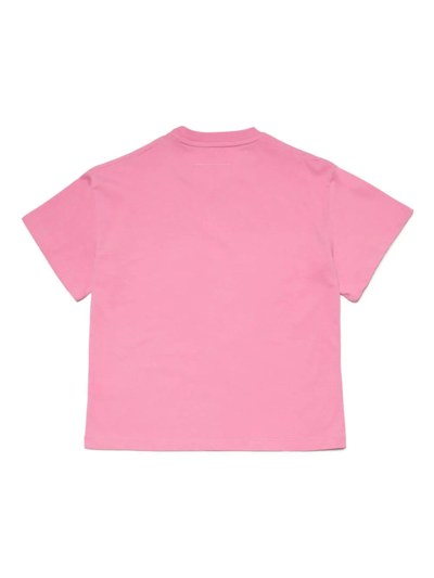 Shop Maison Margiela Pink Cotton T-shirt In Rosa