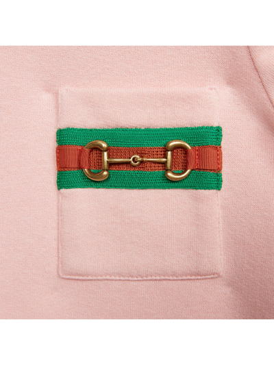 Shop Gucci Childrens Cotton Jersey Dress In Rosa