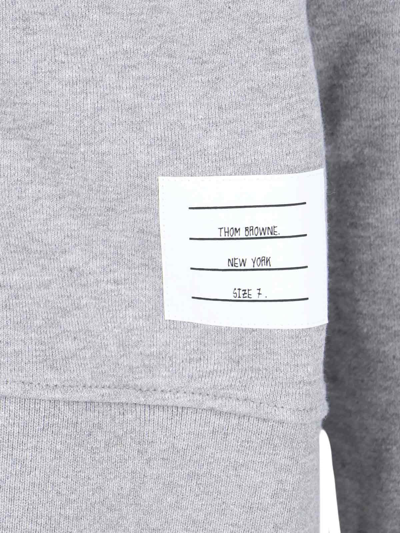 Shop Thom Browne 4-bar Zipper Sweatshirt In Grey