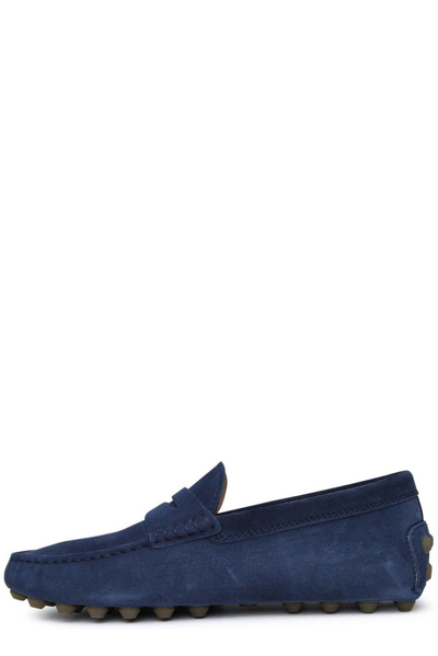 Shop Tod's Gommino Bubble Loafers In Blu