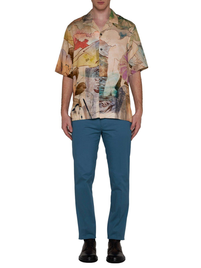 Shop Paul Smith Graphic Printed Short-sleeved Shirt In Beige