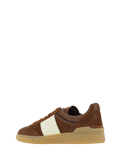 Shop Valentino Garavani Highline Sneakers In Chocolate Brown-cb/ivory-grigio-wor