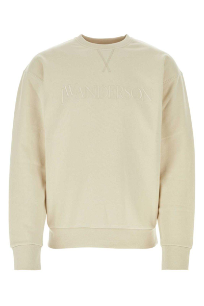 Shop Jw Anderson Logo Embroidered Crewneck Sweatshirt