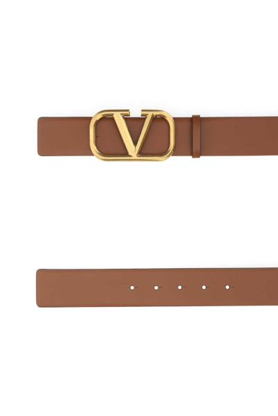 Shop Valentino Vlogo Signature Belt In Luggage