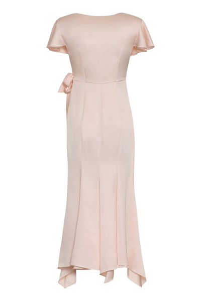 Shop Philosophy Di Lorenzo Serafini Ruffled Short-sleeved Dress In Rosa