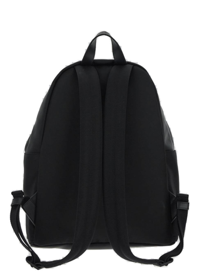 Moncler Pierrick Nylon Backpack Large Front Pocket In Black