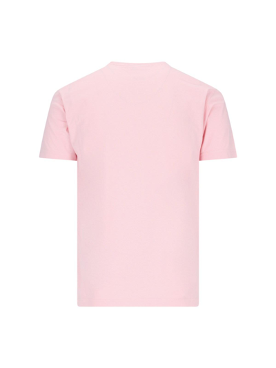 Shop Stone Island Logo T-shirt In Pink