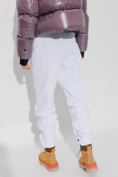 Shop Moncler Sweatpants With Logo In White