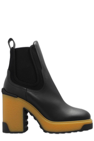 Moncler Isla Heeled Ankle Boots In Black