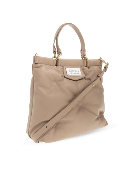 Shop Maison Margiela Glam Slam Small Handbag In Beige