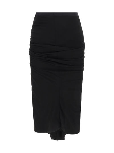 Shop Rick Owens Skirt In Black