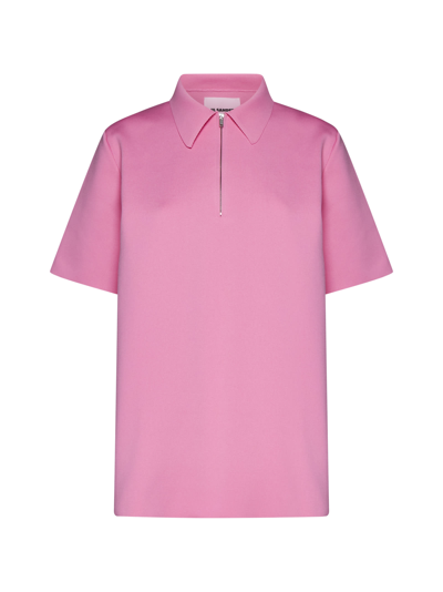 Shop Jil Sander Polo Shirt In Rosa