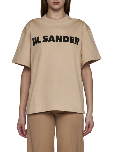 Shop Jil Sander T-shirt In Beige