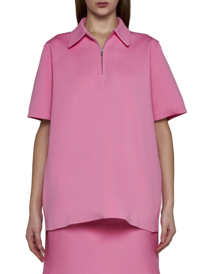Shop Jil Sander Polo Shirt In Rosa