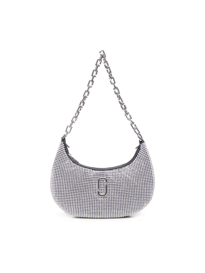 Shop Marc Jacobs The Curve Small Shoulder Bag In Crystals
