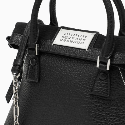Shop Maison Margiela Micro 5ac Black Leather Bag Men