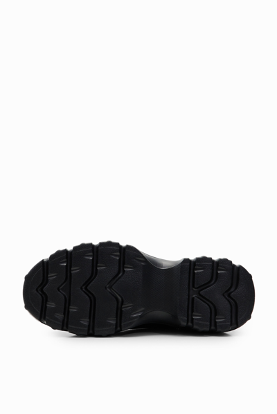 Shop Desigual Chunky Leather Clogs In Black