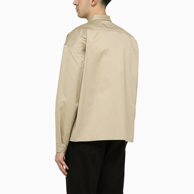 Shop Prada Rope-coloured Shirt With Pockets Men In Cream