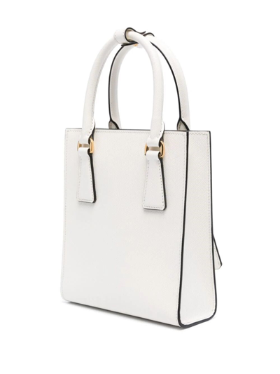 Shop Prada Women Saffiano Leather Handbag In White