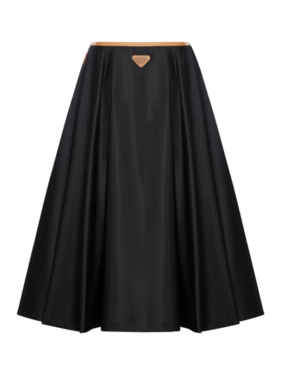Shop Prada Women Skirt Re-nylon In Black