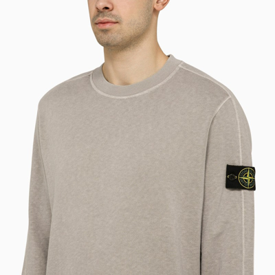 Shop Stone Island Light Dust Sweatshirt With Logo Men In Gray