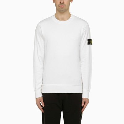 Shop Stone Island White Sweatshirt With Logo Men