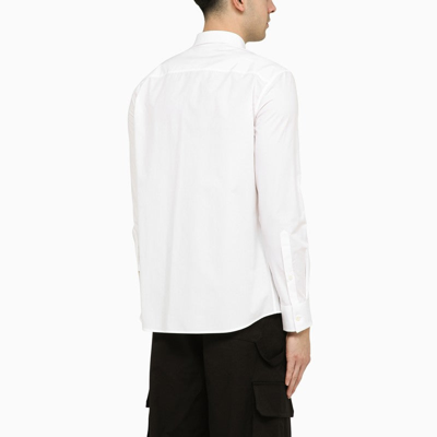 Shop Valentino Classic White Poplin Shirt Men