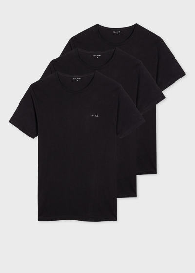 Paul Smith Mens 3 Pack T-shirts In Blacks