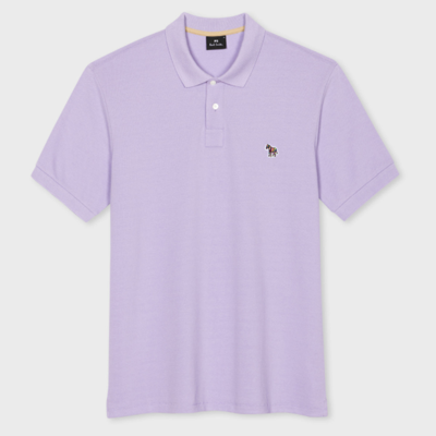 Shop Ps By Paul Smith Lilac Organic Cotton Zebra Polo Shirt Purple