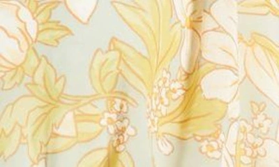 Rachel Parcell Floral Long Sleeve Chiffon Midi Dress In Daisy Floral