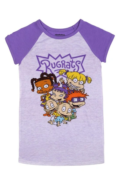 Shop Ame Kids' Rugrats Here Comes Trouble Nightgown In Purple