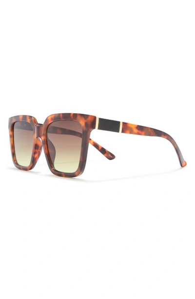 Shop Vince Camuto Oversize Square Sunglasses In Tortoise