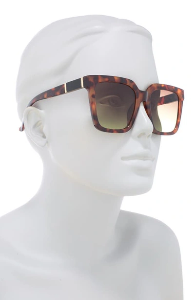 Shop Vince Camuto Oversize Square Sunglasses In Tortoise