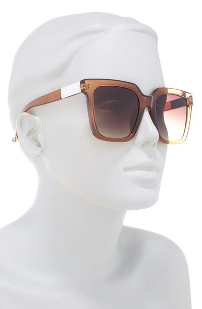 Shop Vince Camuto Oversize Square Sunglasses In Beige