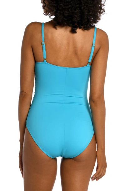 Shop La Blanca Island Goddess One-piece Swimsuit In Azul
