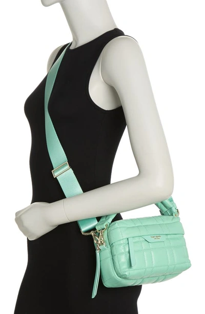 Shop Kate Spade Small Softwhere Quilted Leather Top Handle Bag In Summer Rain