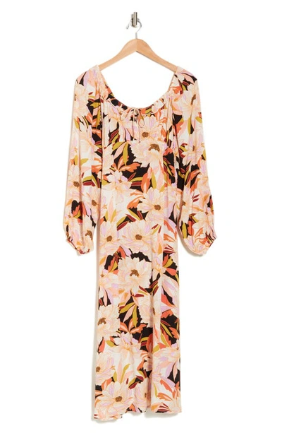 Shop Billabong Better Days Floral Long Sleeve Maxi Dress In Multi