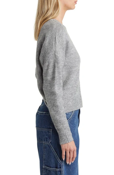 Shop Vigoss Mossy Twist Back Sweater In Grey